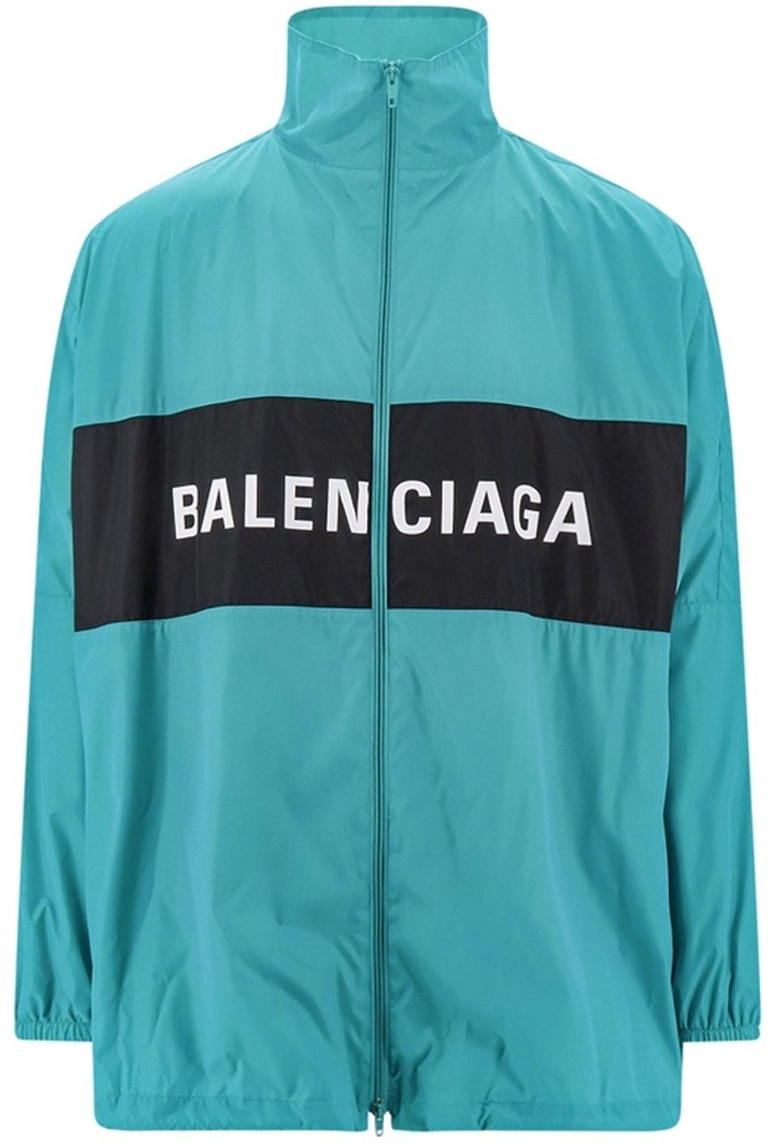 Balenciaga Balenciaga Windbreaker Logo Jacket Groen