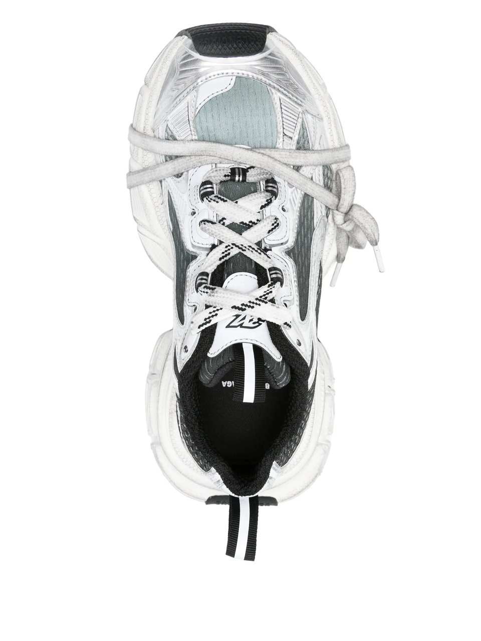 Balenciaga 3Xl Gradient Silver Chunky Sneakers Wit