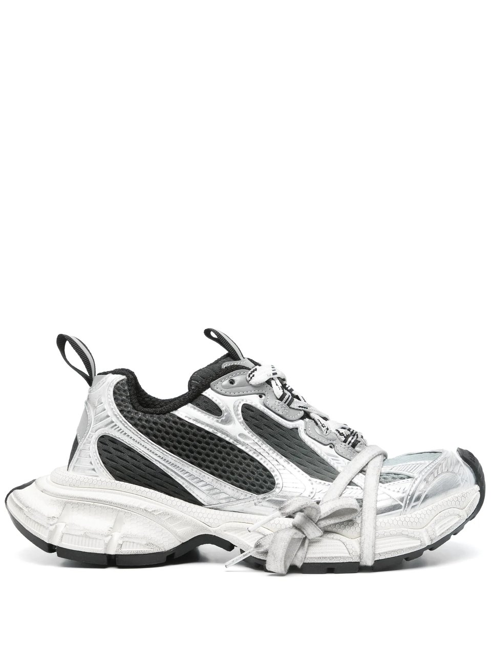 Balenciaga 3Xl Gradient Silver Chunky Sneakers Wit