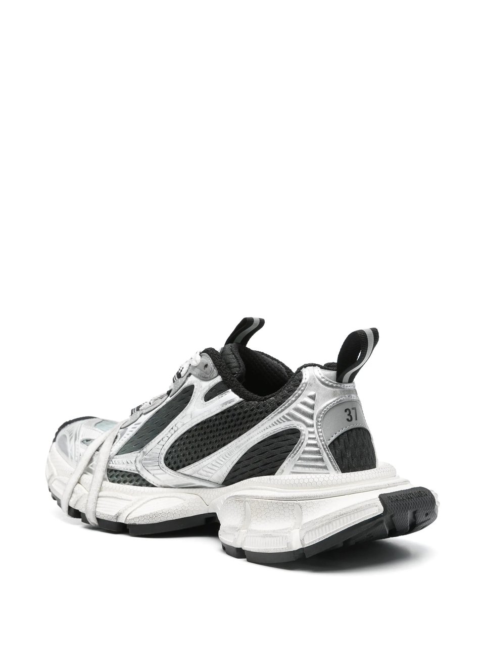 Balenciaga 3Xl Gradient Silver Chunky Sneakers Wit