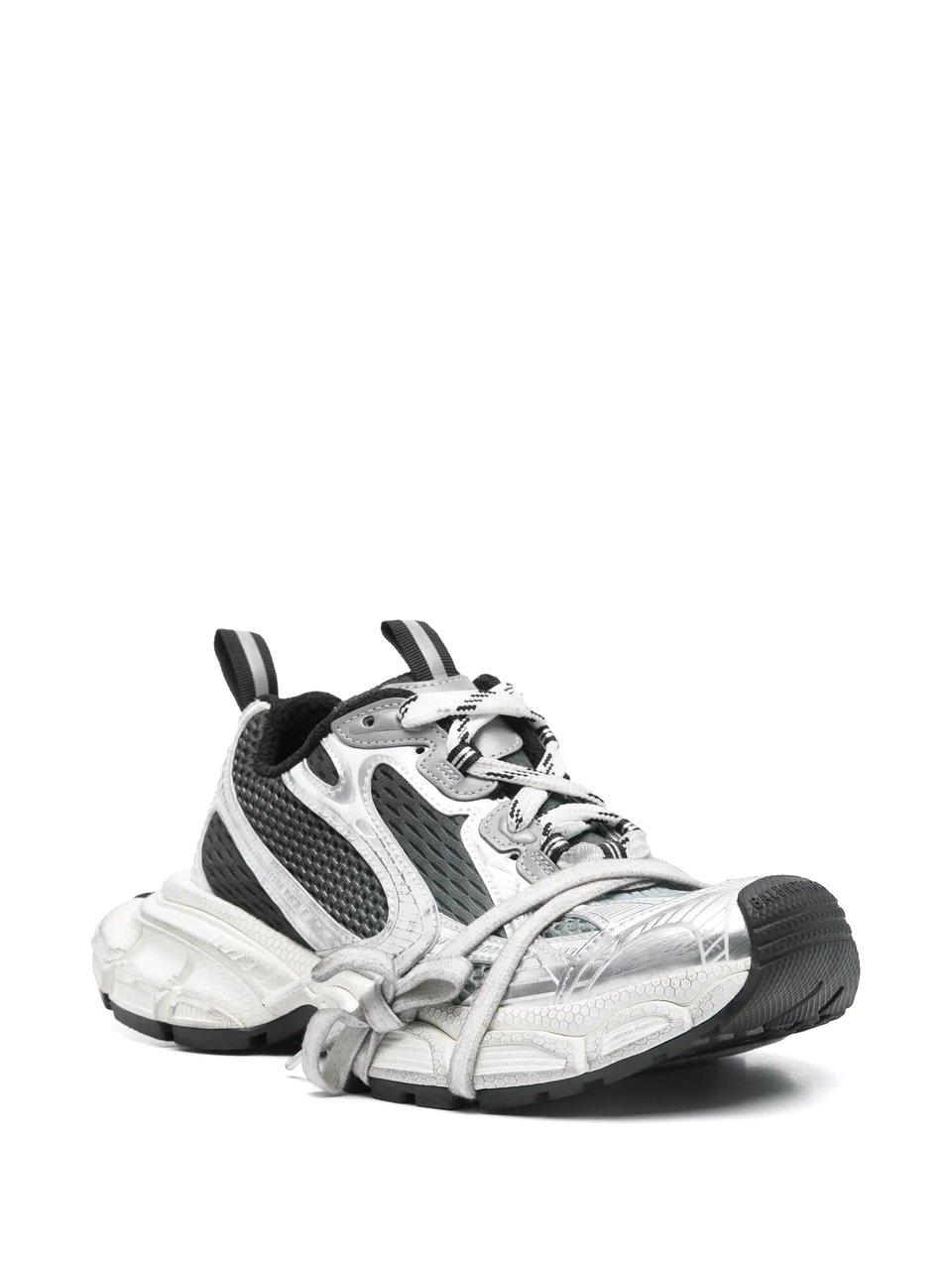 Balenciaga 3Xl Gradient Silver Chunky Sneakers Wit