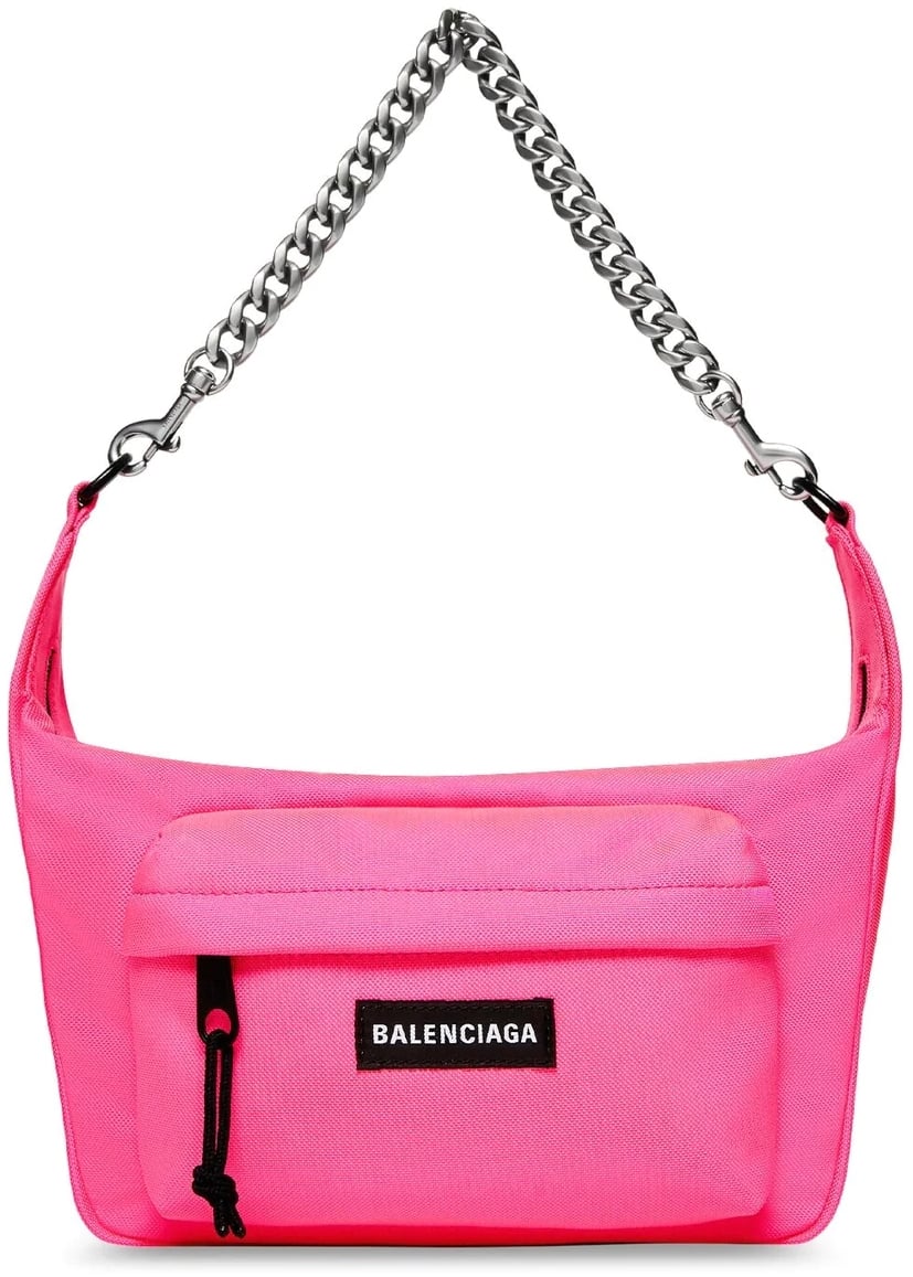 Balenciaga Raver Medium Chained Shoulder Bag Roze