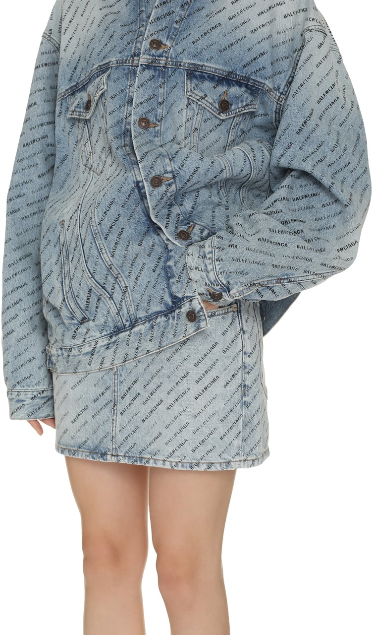 Balenciaga Denim mini skirt Blauw