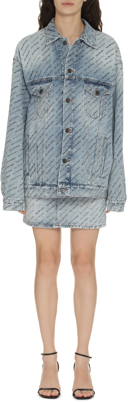 Balenciaga Denim mini skirt Blauw