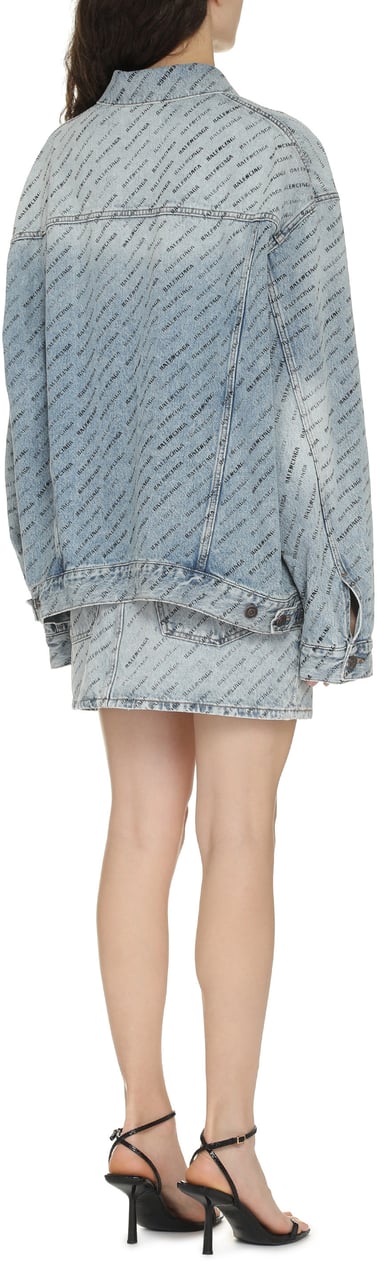 Balenciaga Denim mini skirt Blauw