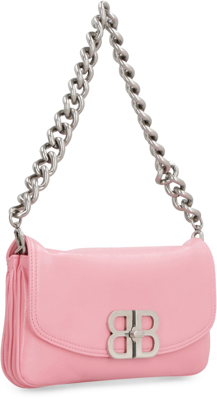 Balenciaga Flap BB Soft leather crossbody bag Roze