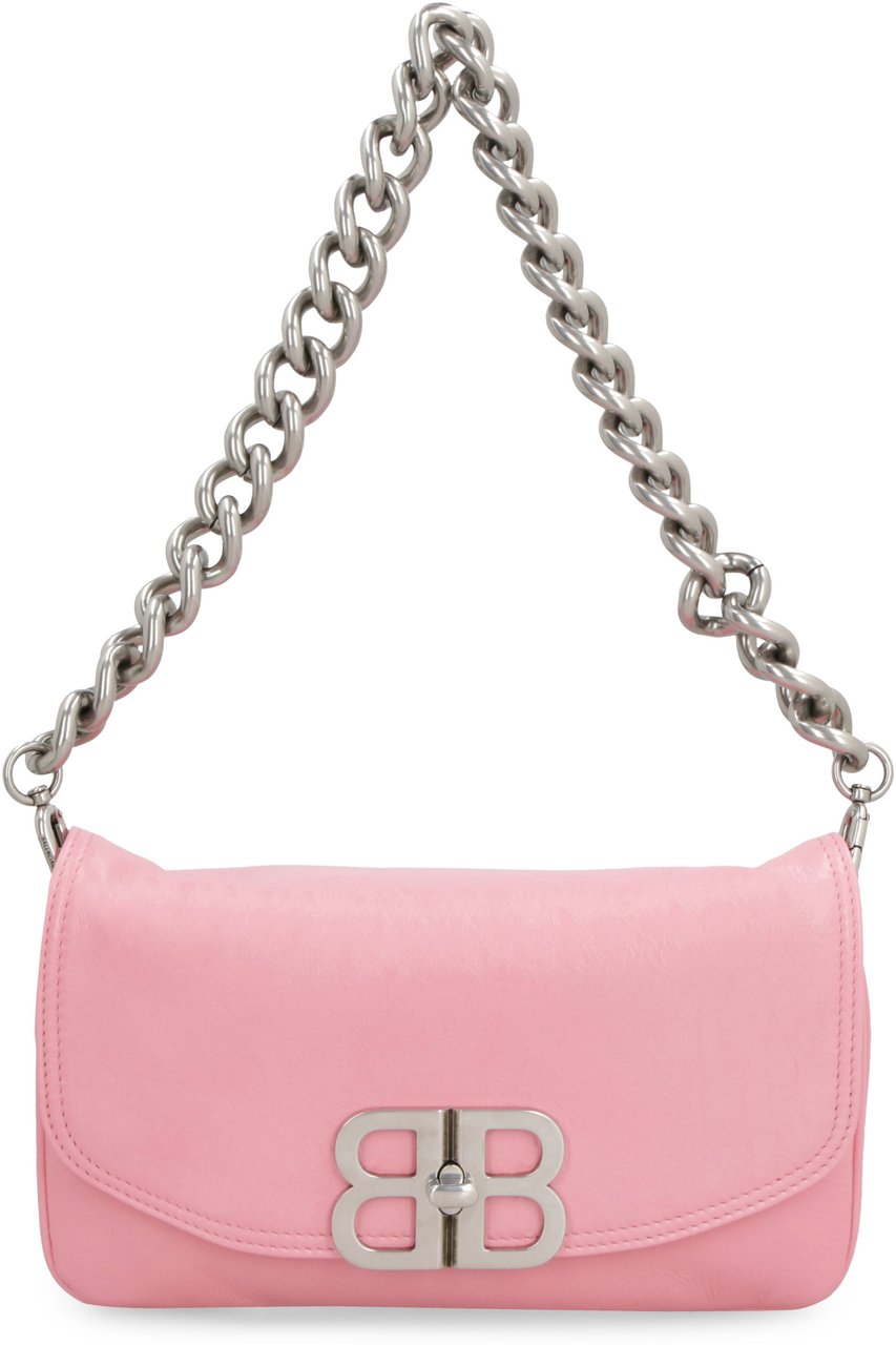Balenciaga Flap BB Soft leather crossbody bag Roze