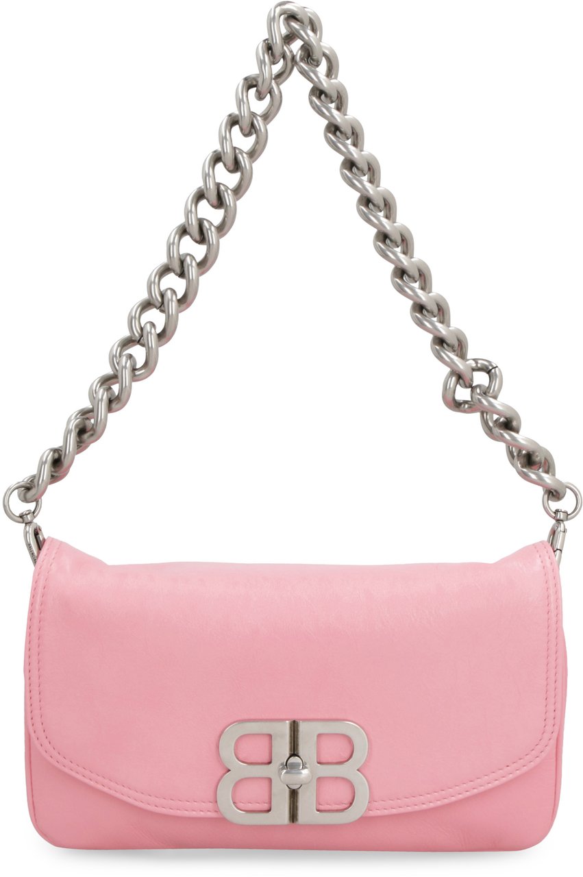 Balenciaga Flap BB Soft leather crossbody bag Roze