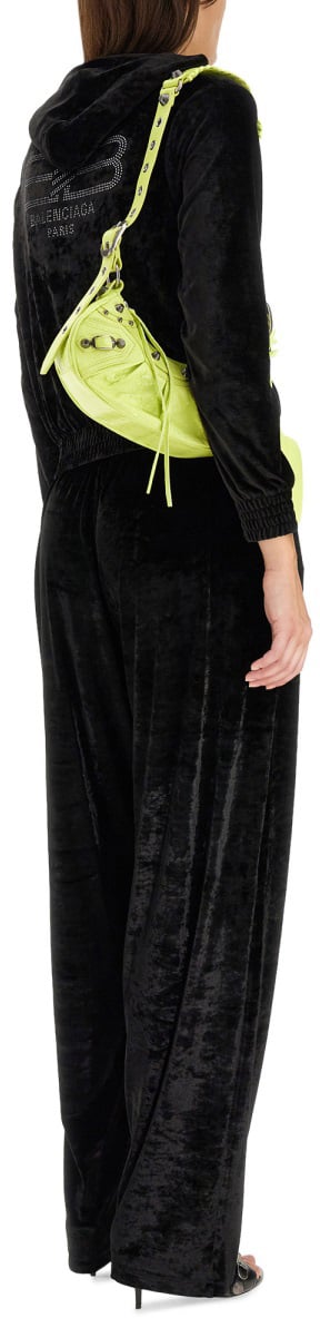 Balenciaga Wide Leg Black Baggy Pants With Elasticated Waistband Zwart