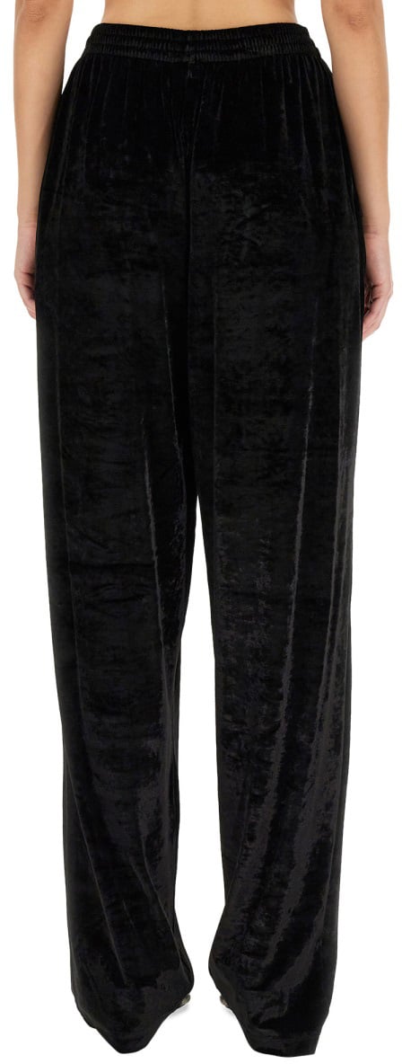 Balenciaga Wide Leg Black Baggy Pants With Elasticated Waistband Zwart