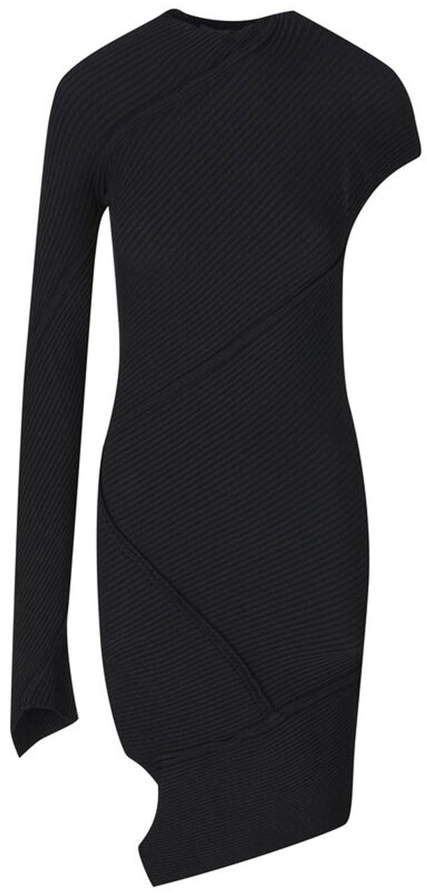 Balenciaga Balenciaga Spiral Mini Dress Zwart