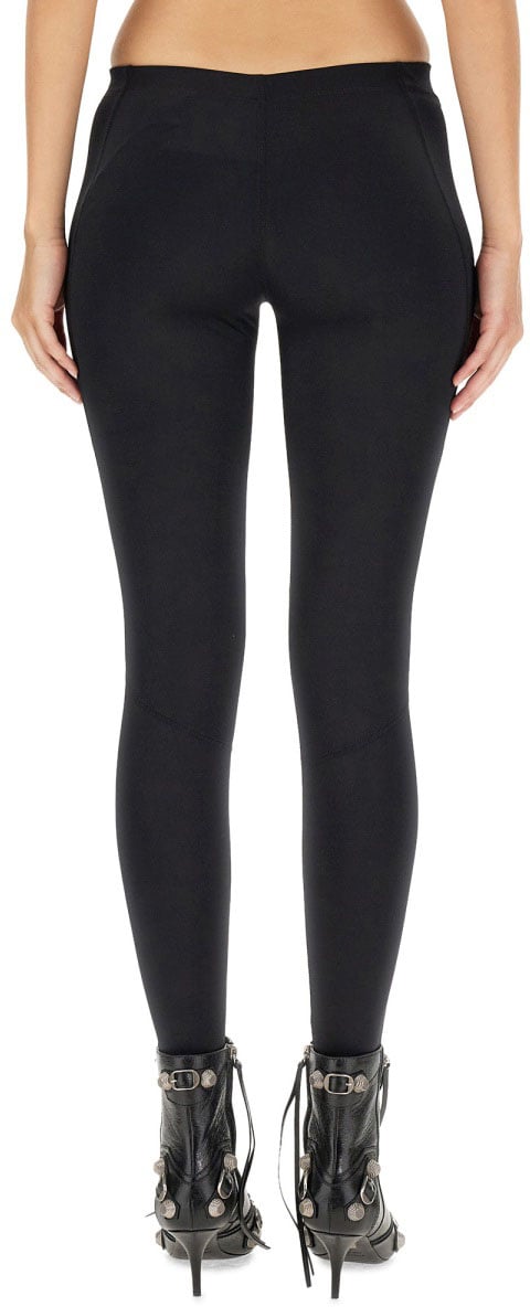 Balenciaga Sporty B Activewear Leggings with Elastic Waistband Zwart