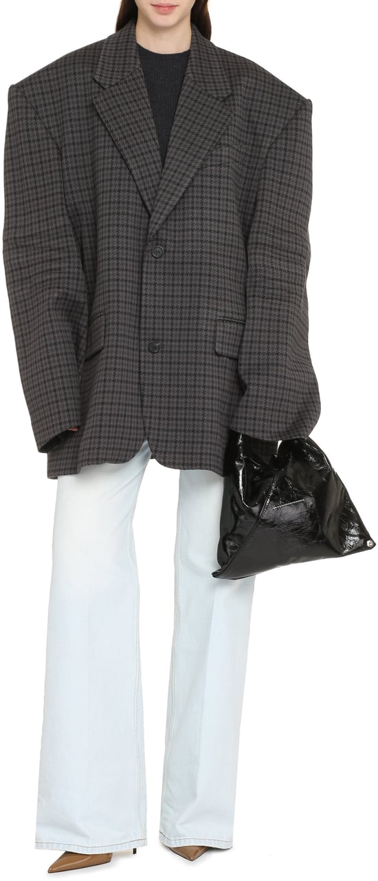 Balenciaga Single-breasted one button jacket Grijs
