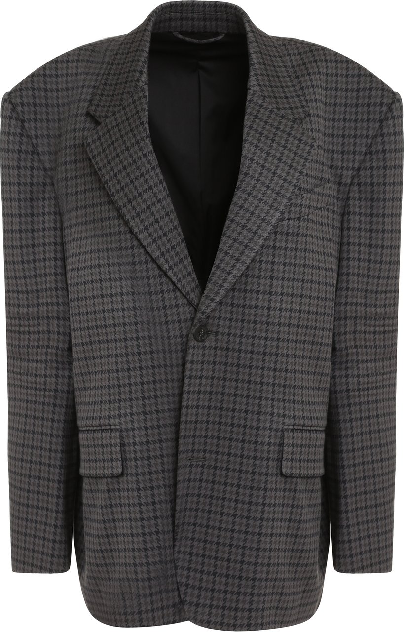 Balenciaga Single-breasted one button jacket Grijs