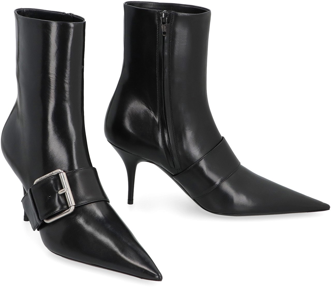 Balenciaga Knife 80 Leather ankle boots Zwart