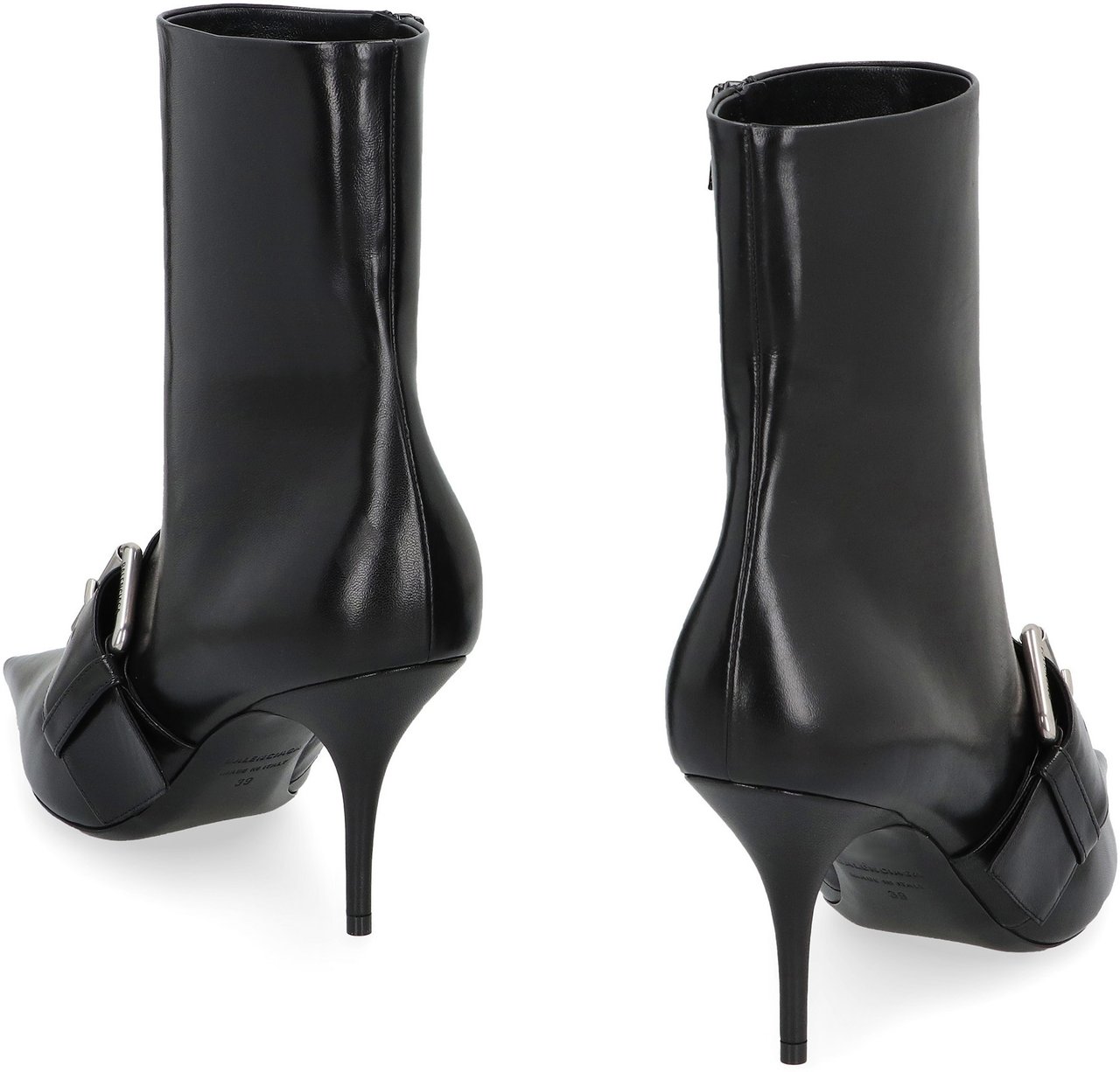 Balenciaga Knife 80 Leather ankle boots Zwart