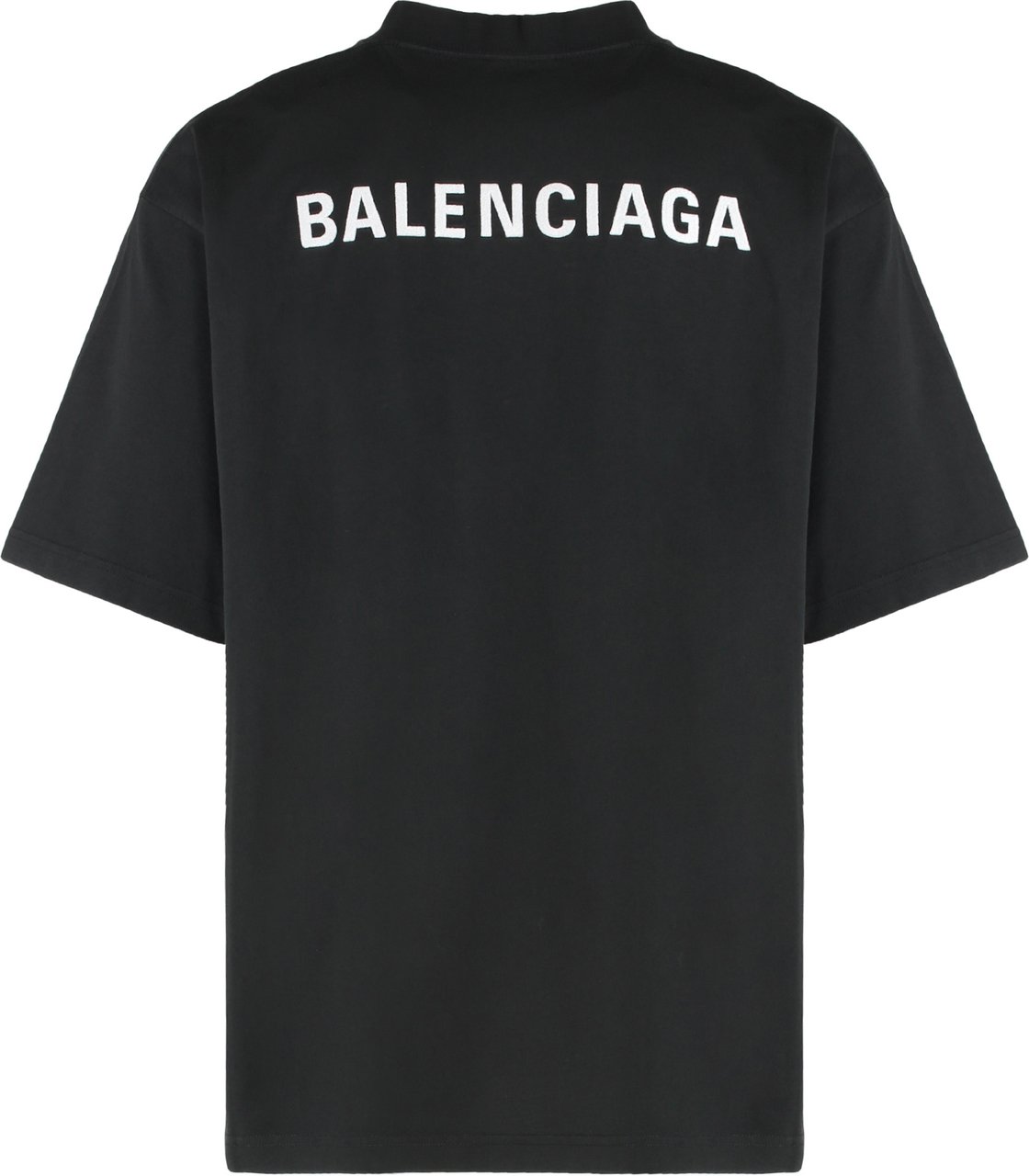 Balenciaga T-shirt crew neck in cotton Zwart