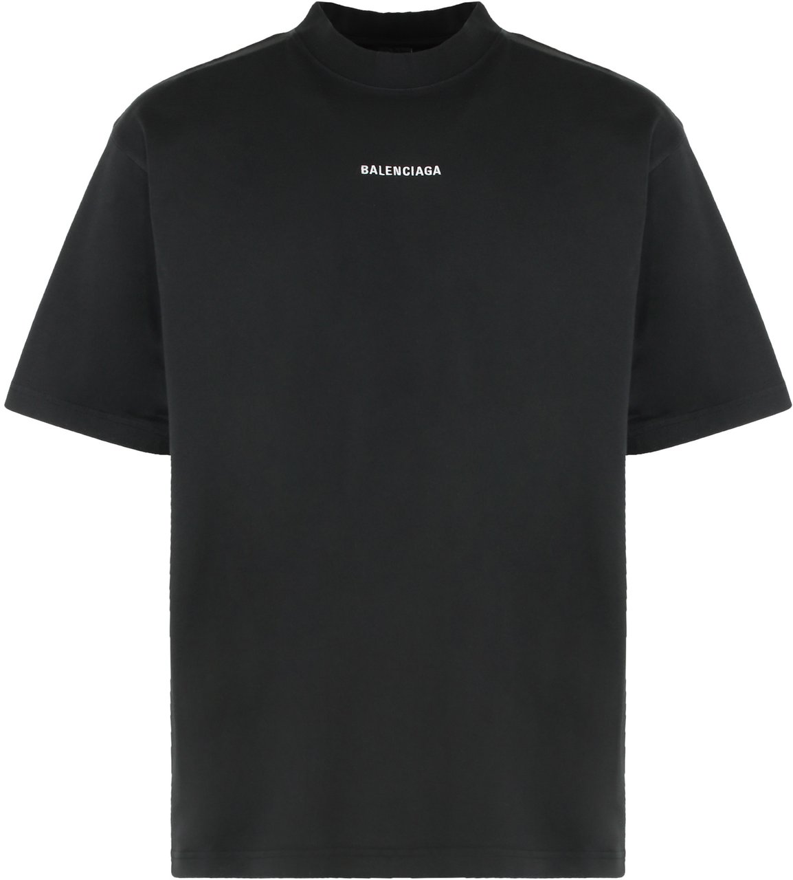 Balenciaga T-shirt crew neck in cotton Zwart
