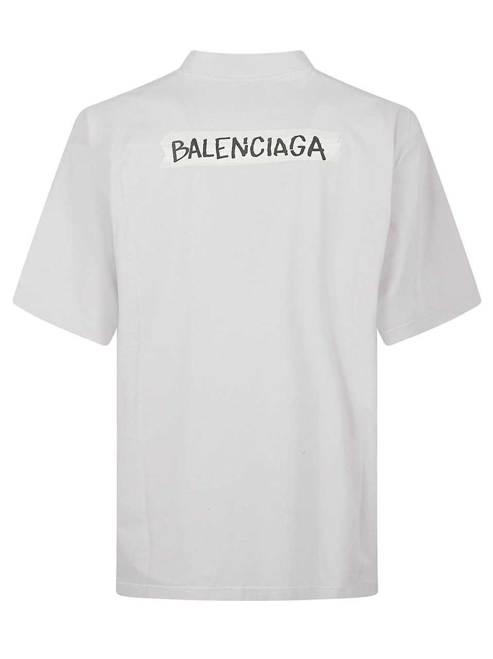 Balenciaga Relaxed-Fit Cotton Jersey T-Shirt with Masking Tape Motif Wit