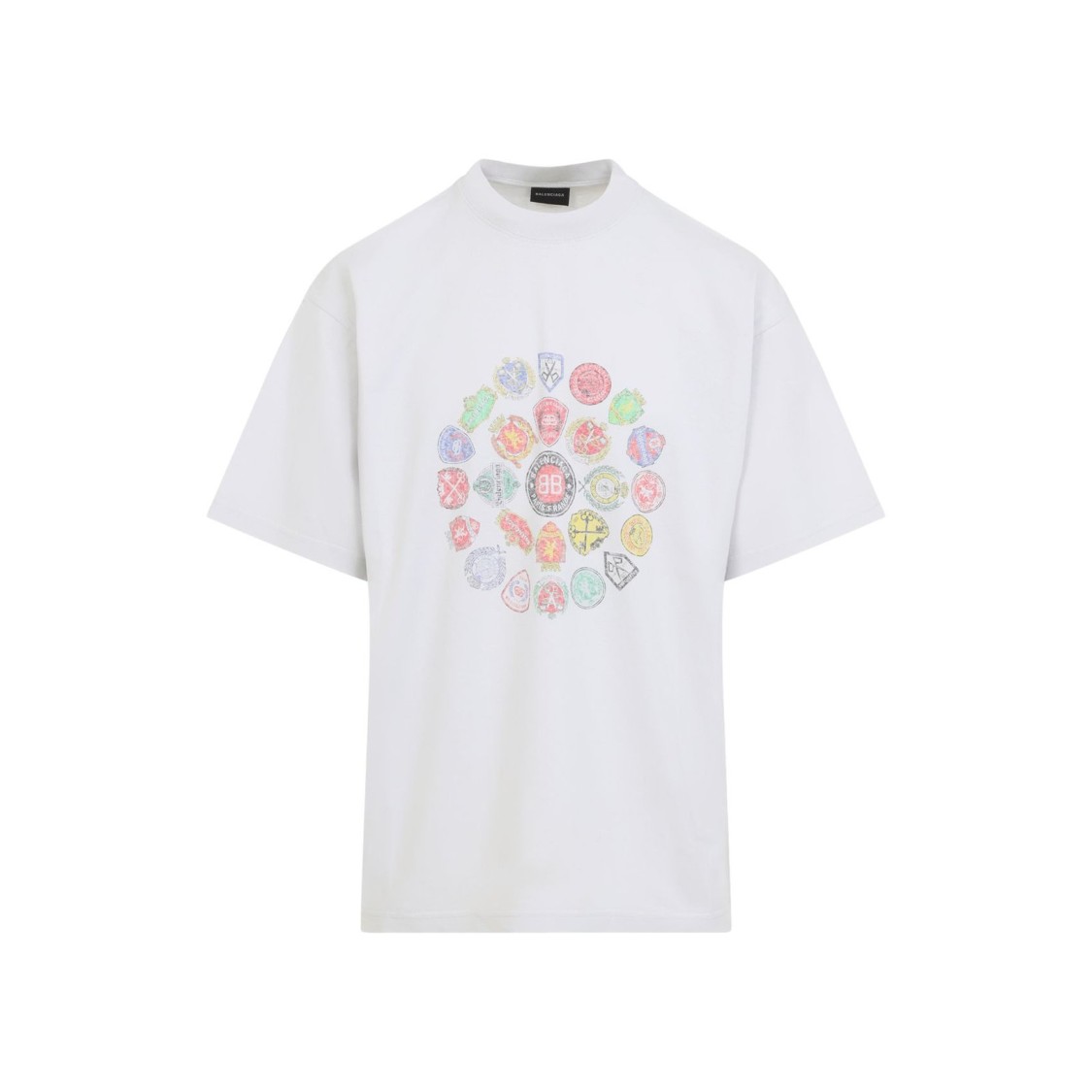 Balenciaga Classic White T-Shirt With Minimalist Design Grijs