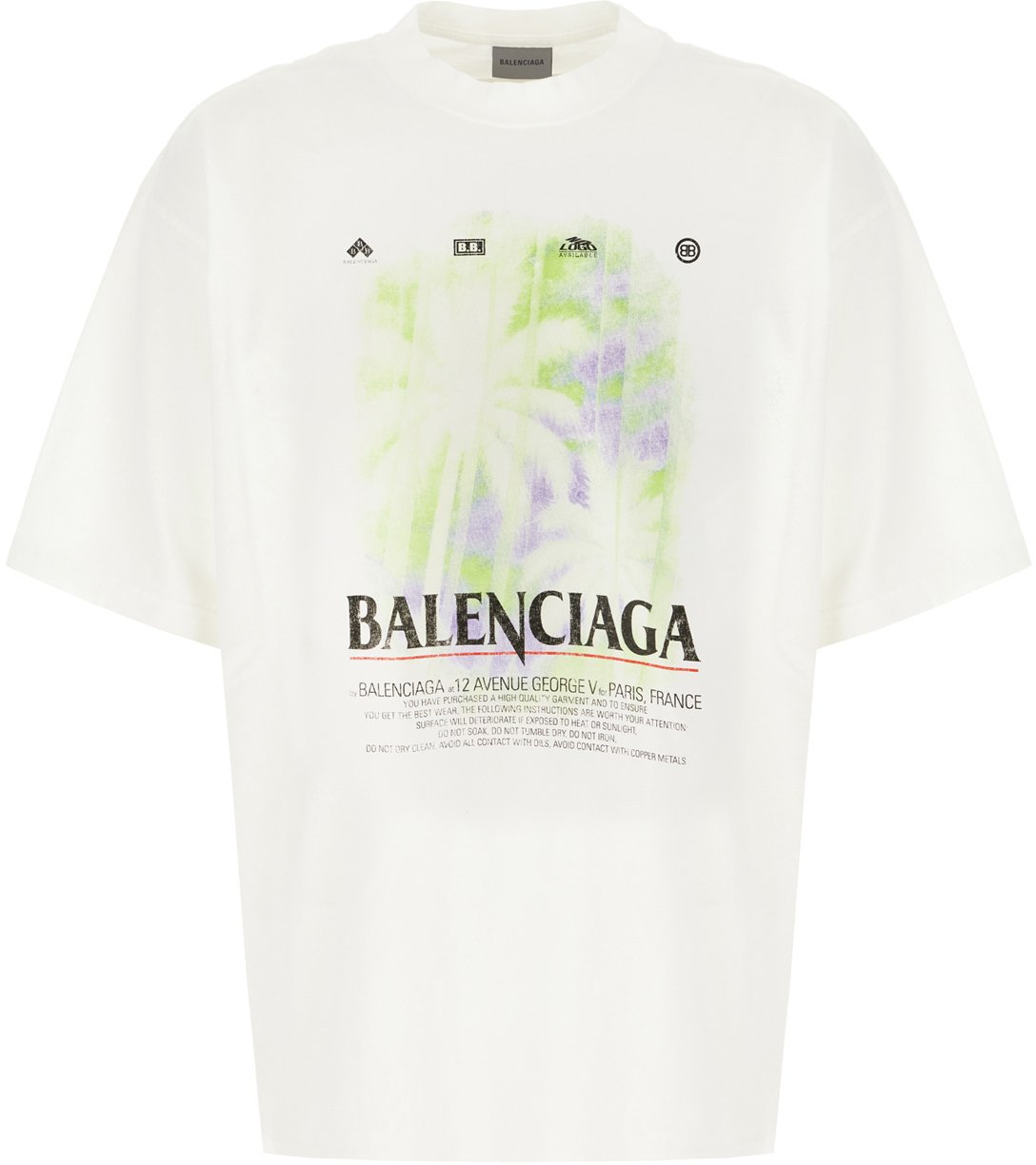 Balenciaga White cotton t-shirt Wit