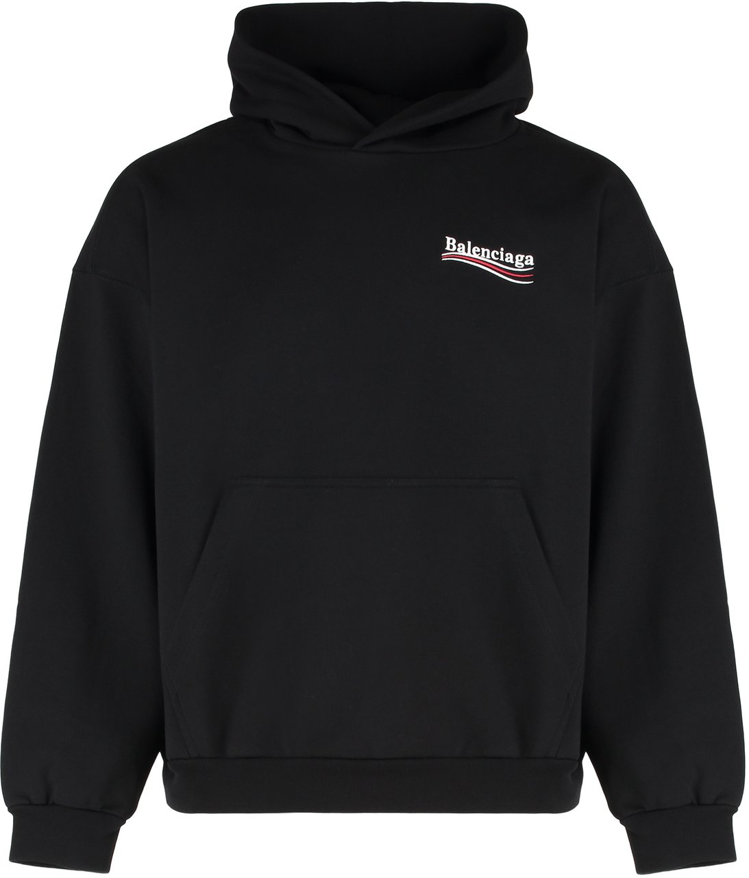 Balenciaga Cotton hoodie Zwart