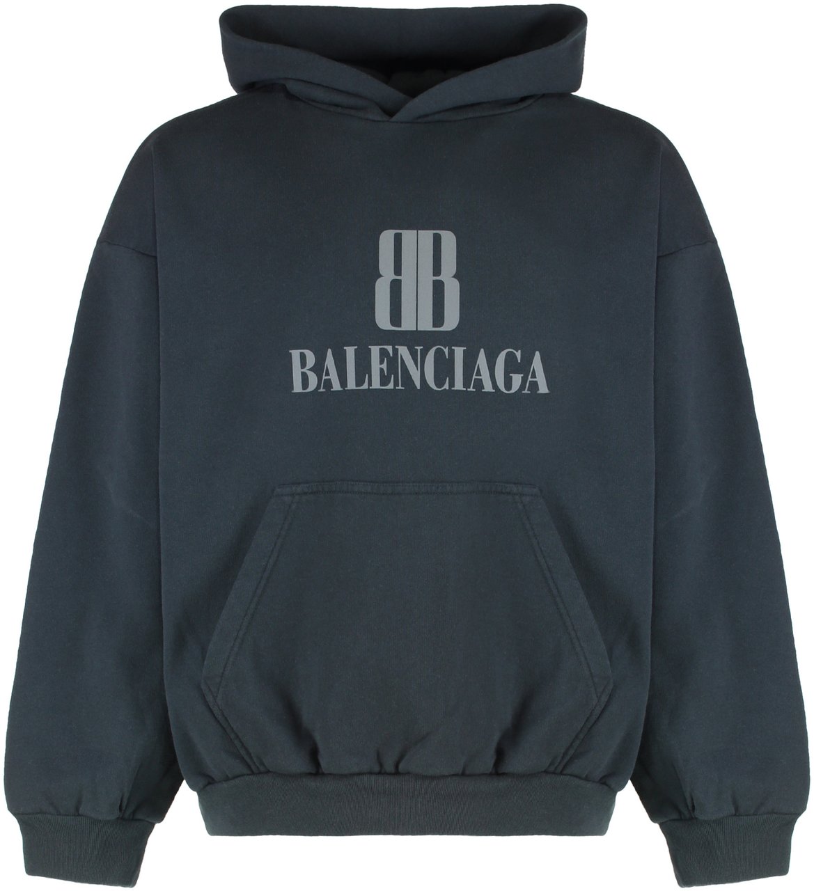 Balenciaga Hooded cotton sweatshirt Zwart