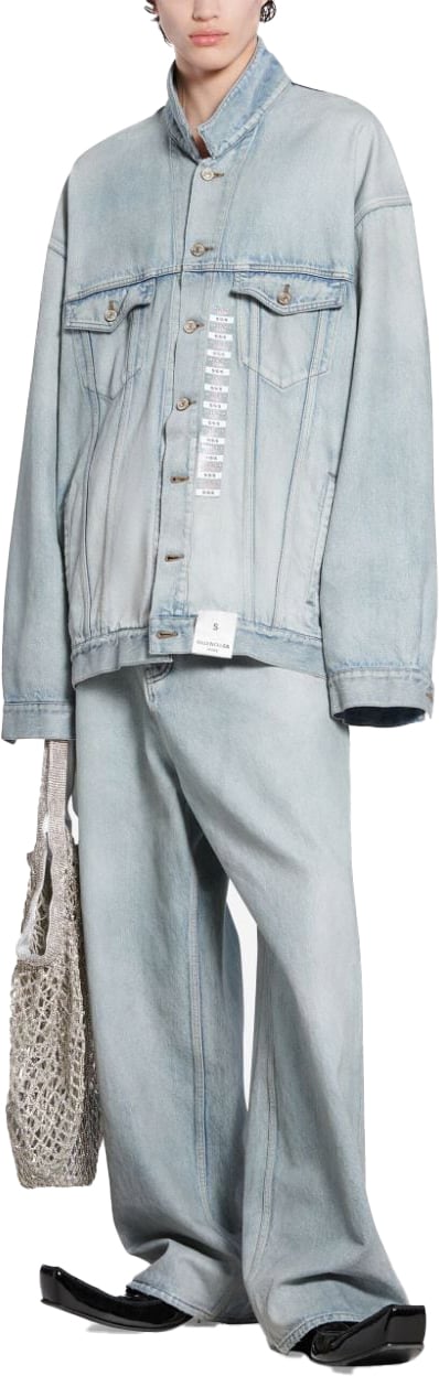 Balenciaga Coats Clear Blue Blauw
