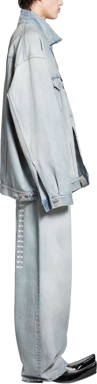 Balenciaga Coats Light Blue Lichtblauw