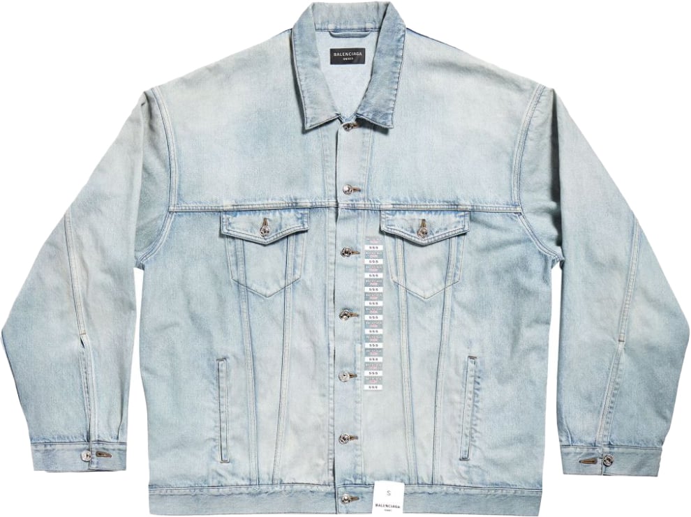 Balenciaga Coats Clear Blue Blauw