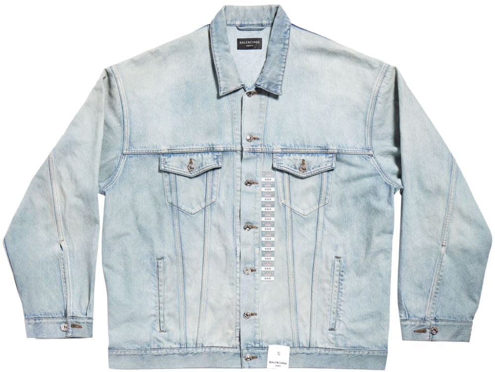 Balenciaga Coats Light Blue Lichtblauw