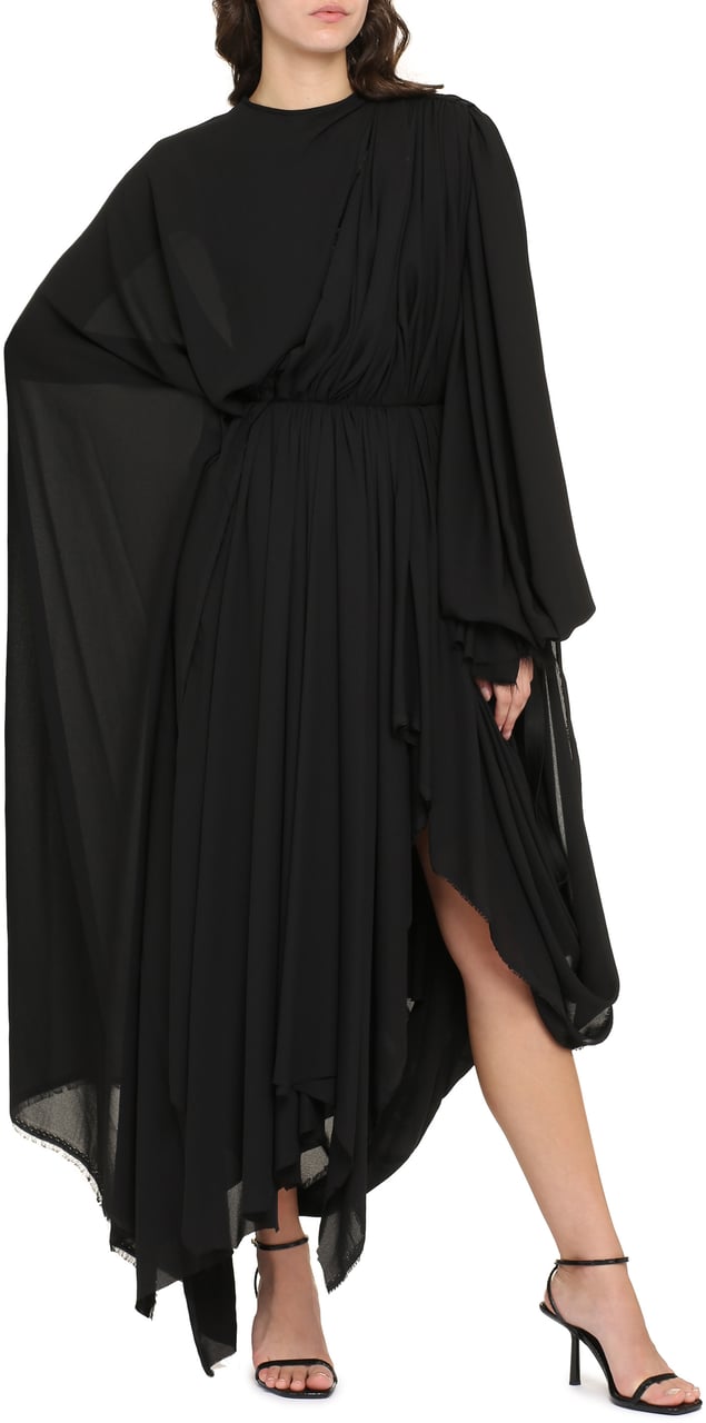Balenciaga All In crepe dress Zwart