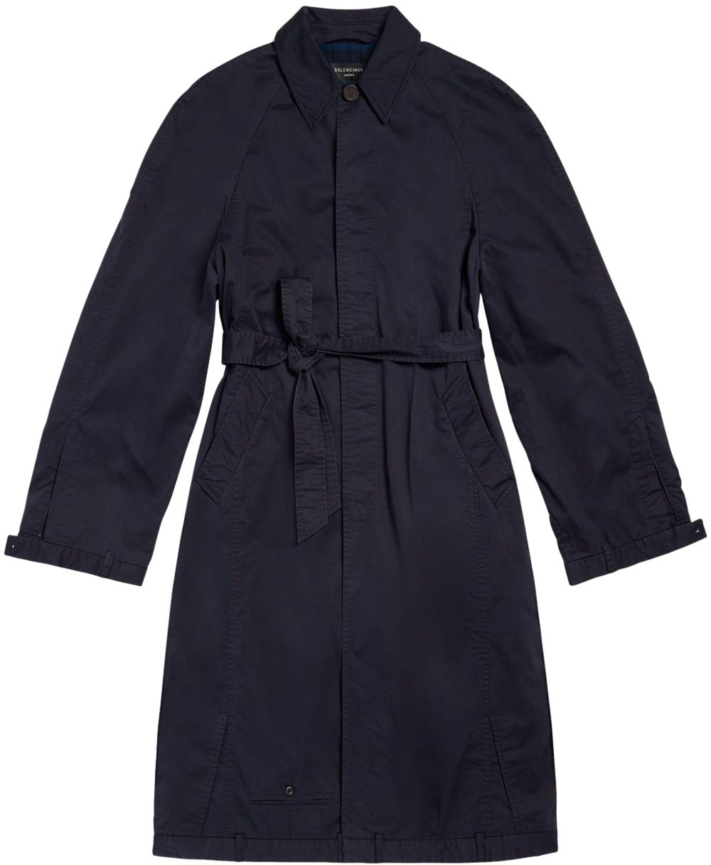 Balenciaga Coats Blue Blauw