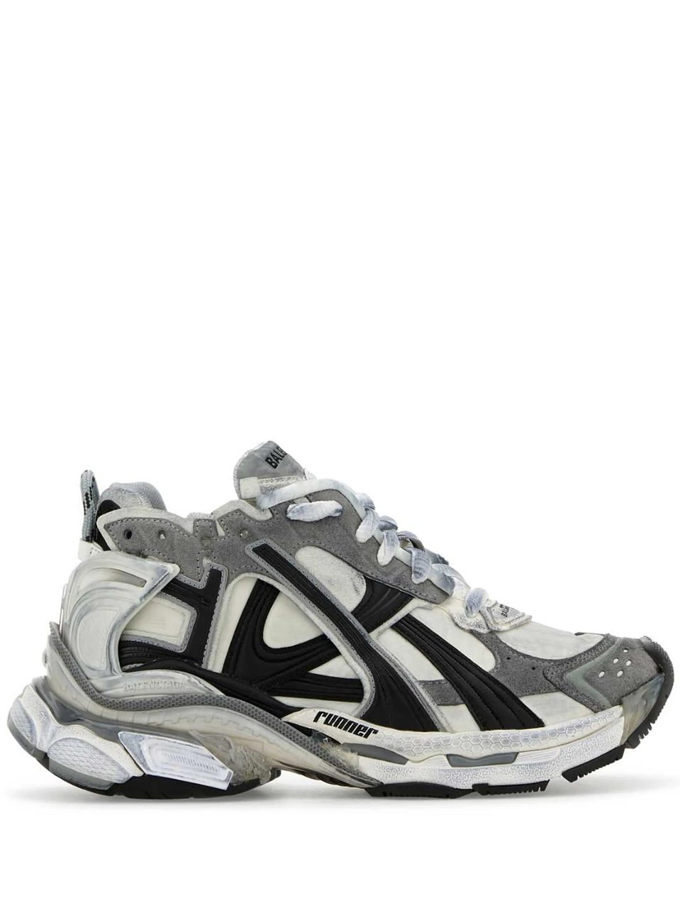 Balenciaga Runner Grey Nylon Chunky Sneakers Grijs