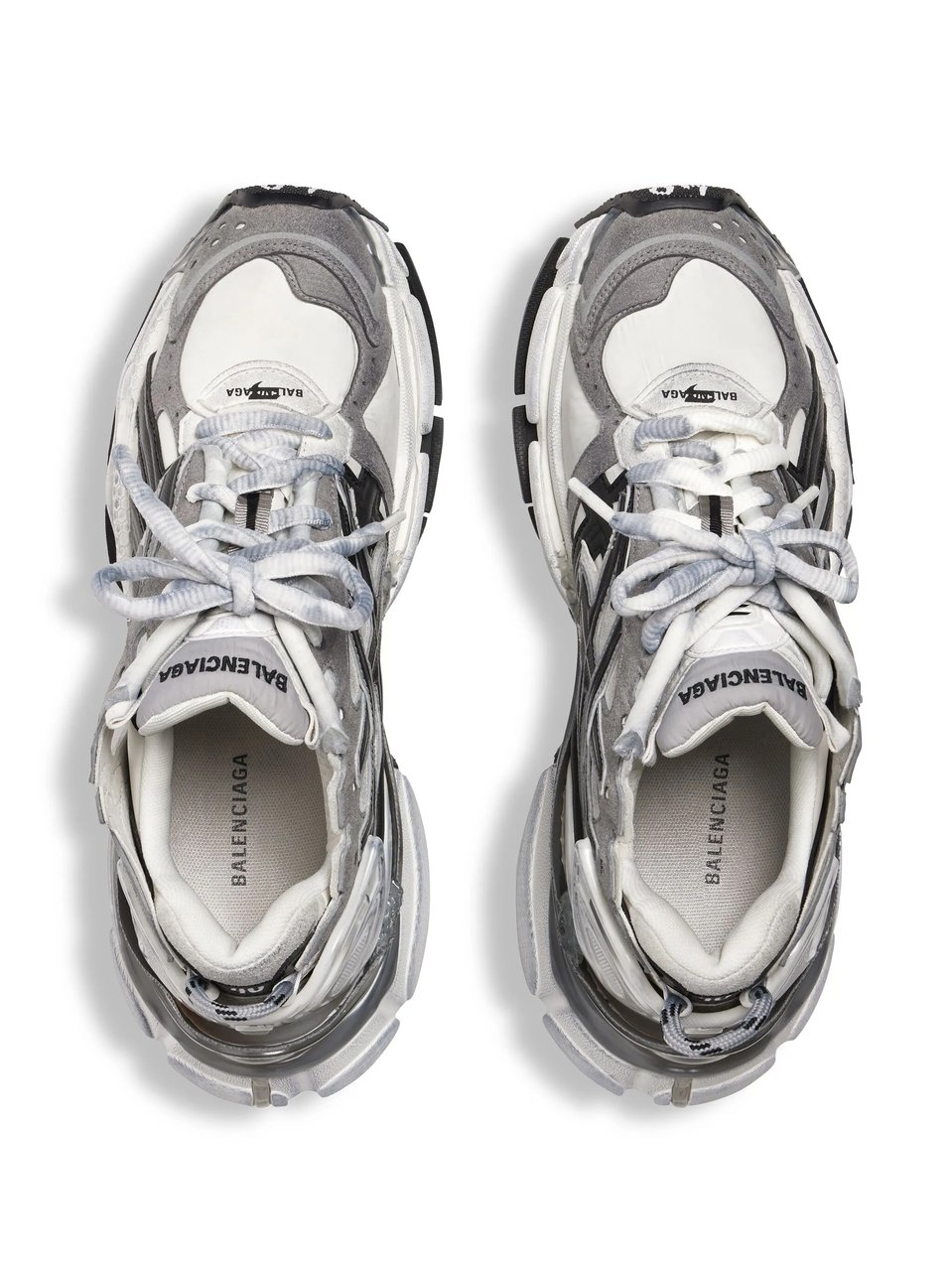 Balenciaga Runner Grey Nylon Chunky Sneakers Grijs