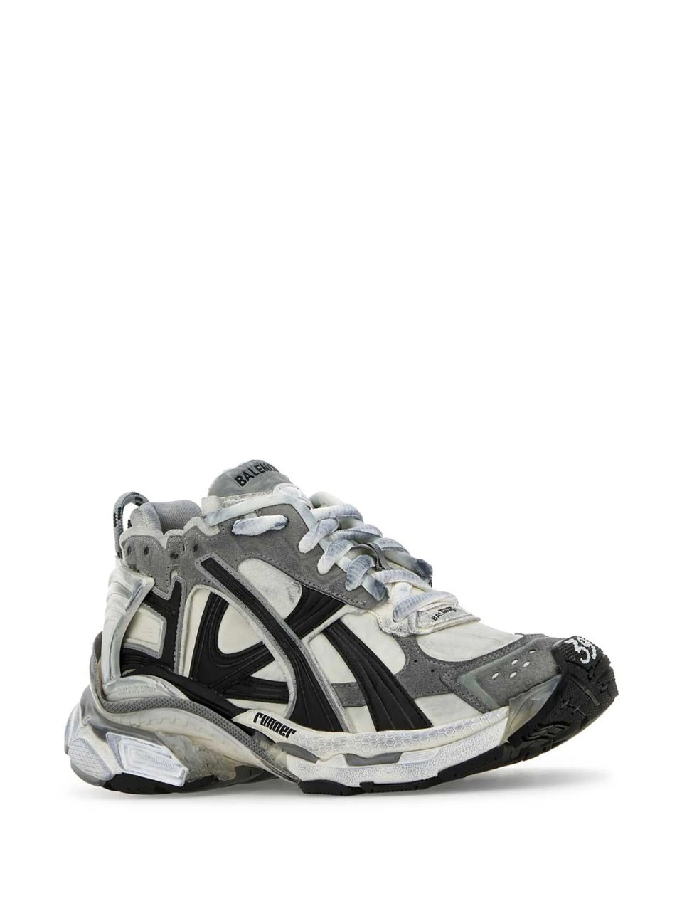 Balenciaga Runner Grey Nylon Chunky Sneakers Grijs