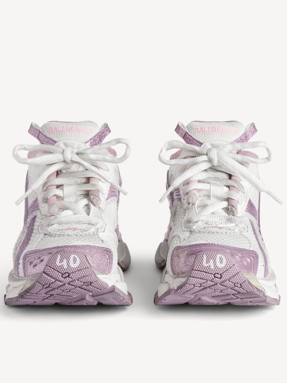 Balenciaga Chunky Layered Sneakers With Glitter Accents Wit