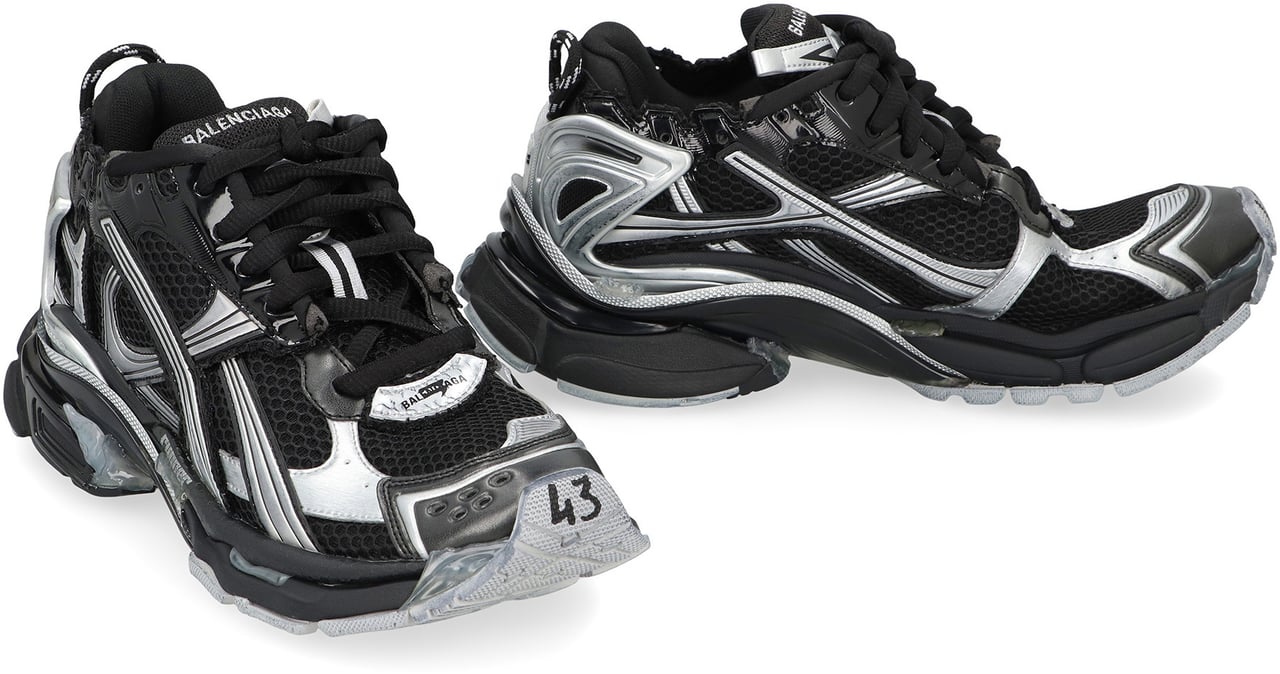 Balenciaga Sneaker Runner in mesh and nylon Zwart