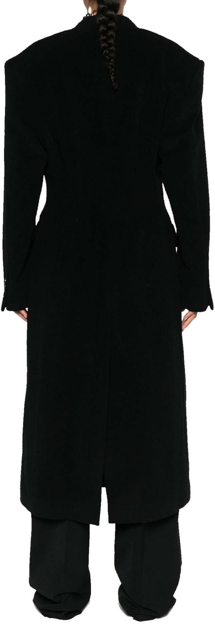 Balenciaga Balenciaga Cashmere And Wool Cinched Coat Zwart