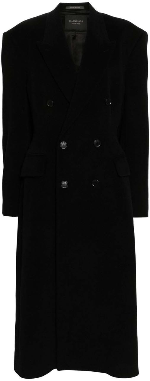 Balenciaga Balenciaga Cashmere And Wool Cinched Coat Zwart