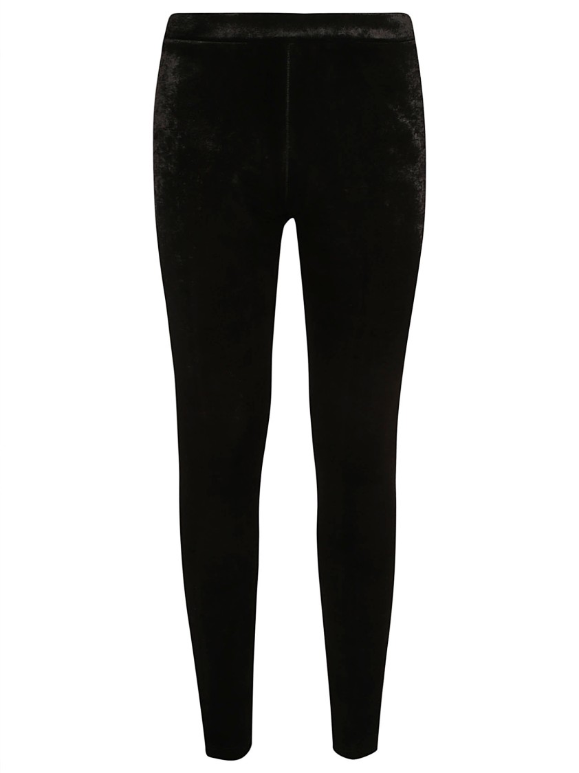 Balenciaga Fitted Velvety Black Trousers Zwart