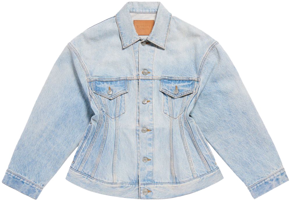 Balenciaga Coats Clear Blue Blauw