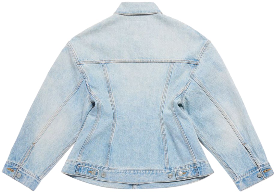 Balenciaga Coats Clear Blue Blauw