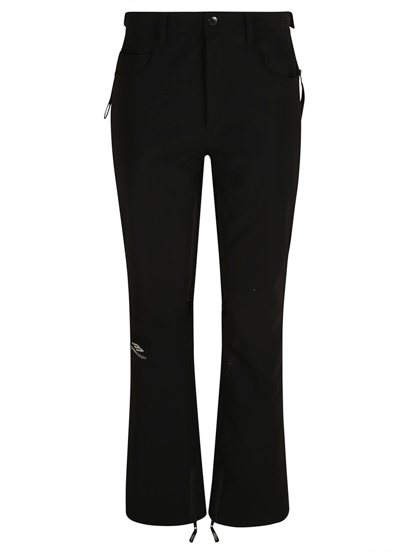 Balenciaga Flared Tailored Trousers With Fitted Waistband Zwart