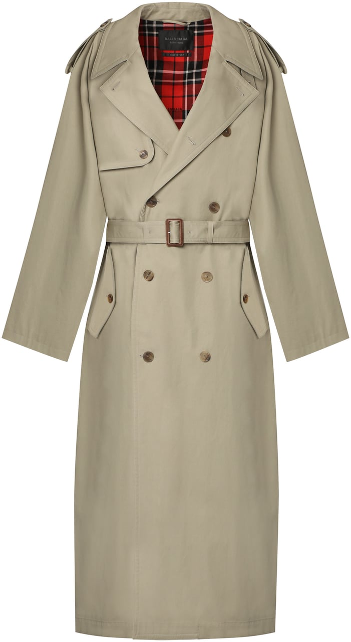Balenciaga Cotton trench coat Groen
