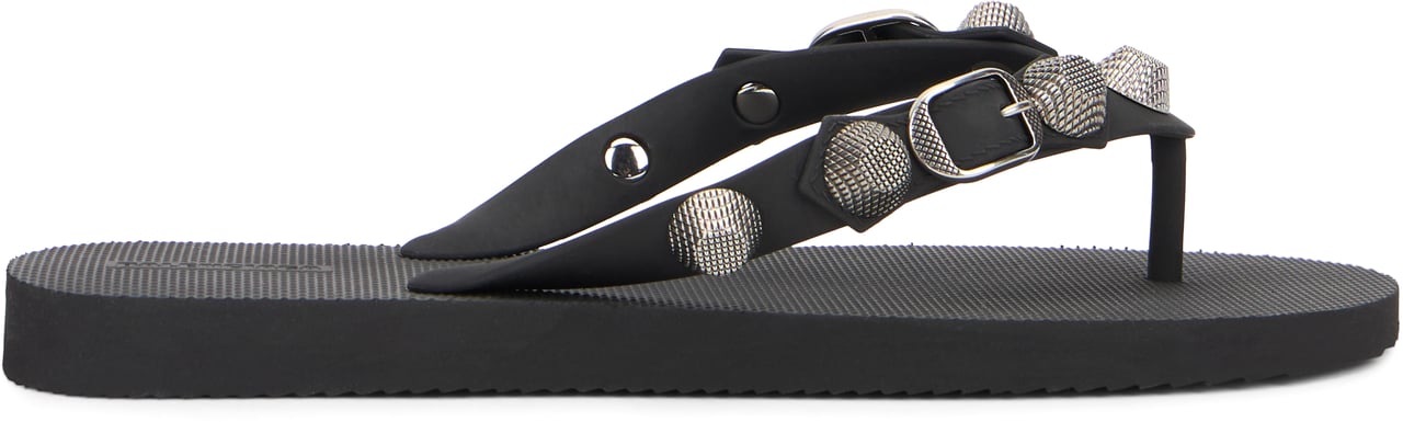 Balenciaga Cagole flip-flops with studs Zwart