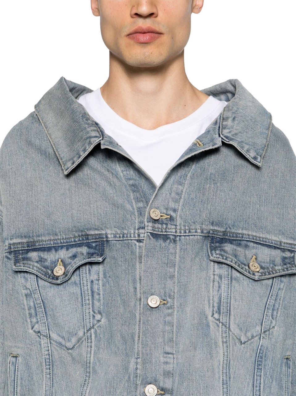 Balenciaga Coats Clear Blue Blauw