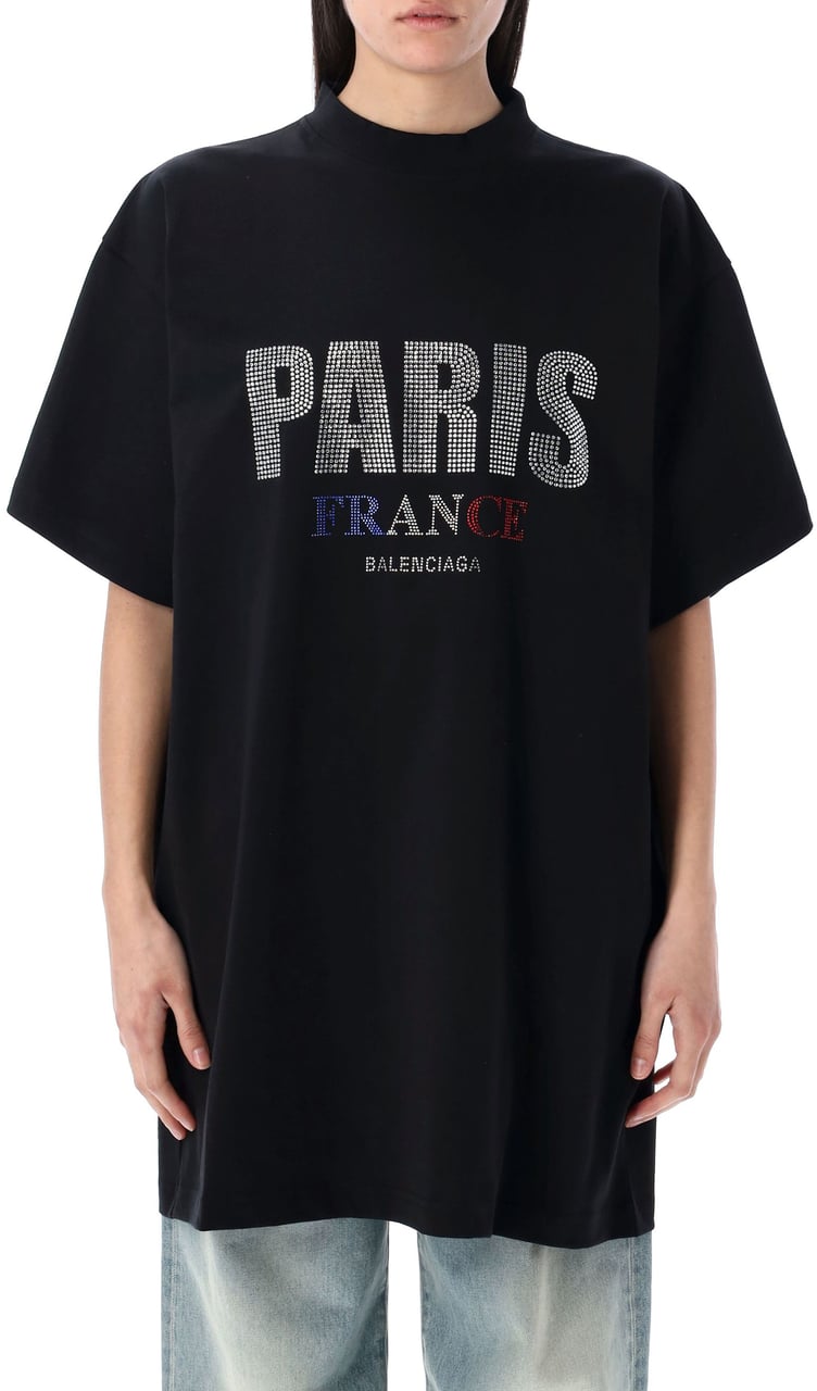 Balenciaga Oversized T-Shirt Nero Zwart