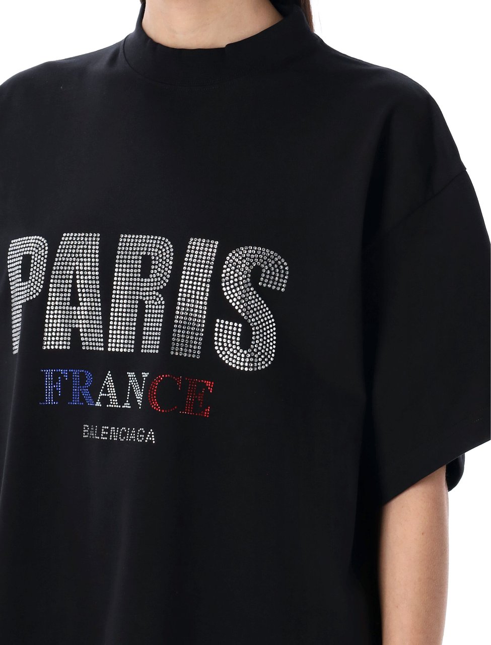 Balenciaga Oversized T-Shirt Nero Zwart