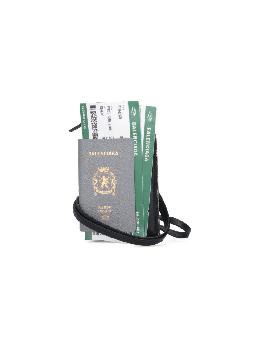 Balenciaga "Passport" Smartphone Holder – Gray Grijs